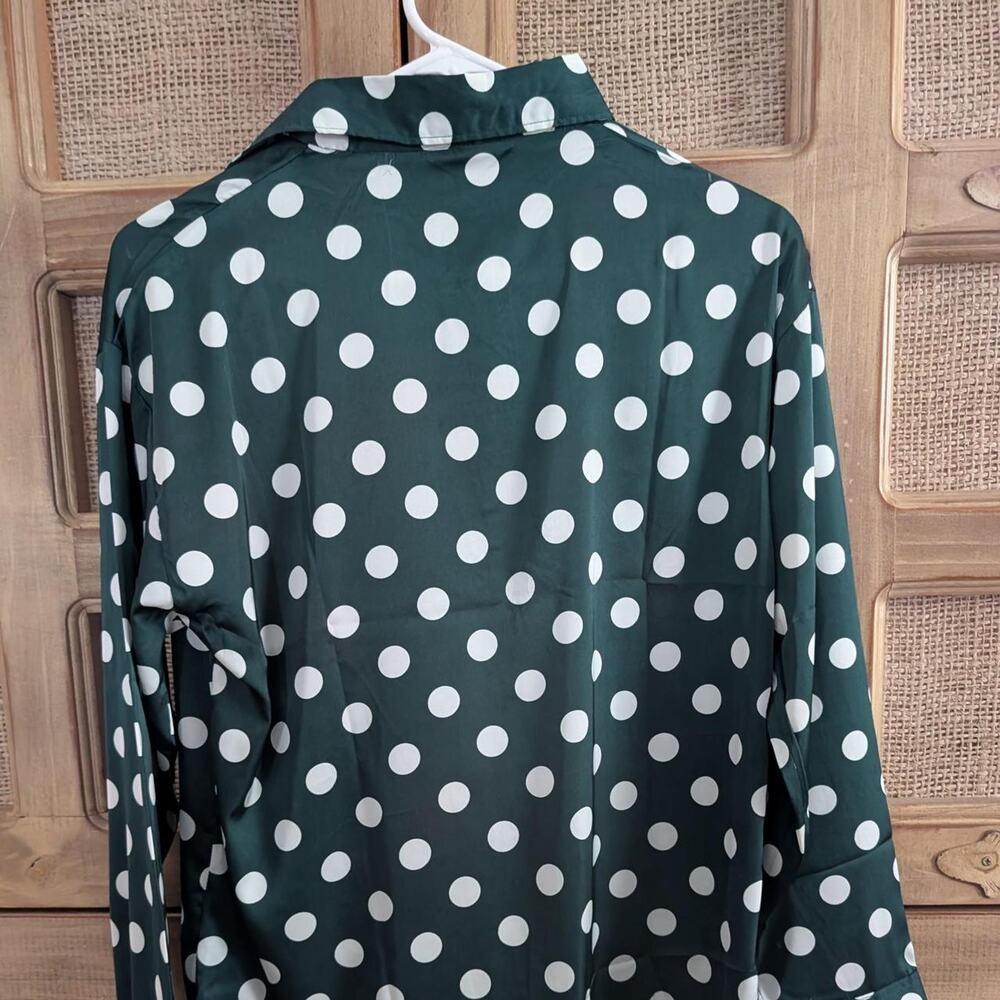 Theory white and green polka - Picture 4 of 4